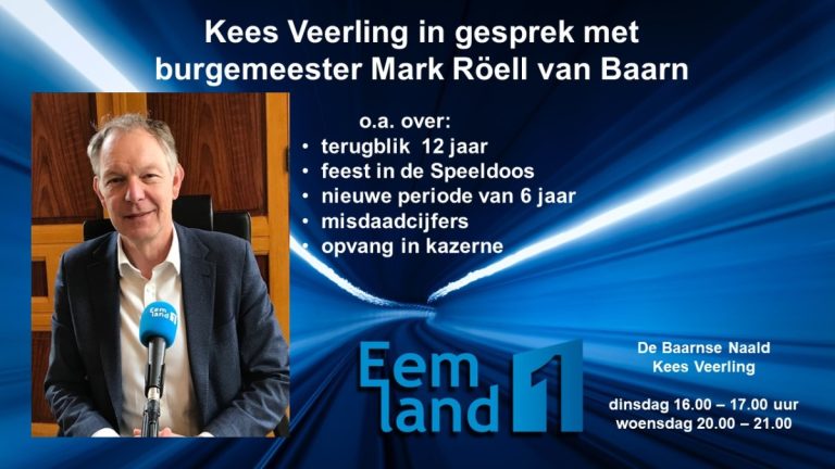 Kees Veerling in gesprek met burgemeester Röell van Baarn